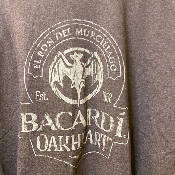 Bacardi Mens size XL Grey Official Logo Short sleeve Shirt - Picture 2 of 4